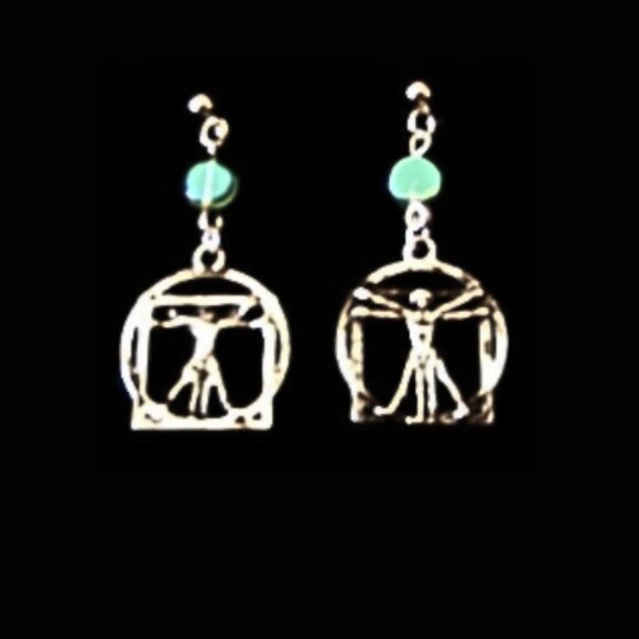 LEO DA VINCI STYLE EARRINGS - Picture 1 of 2